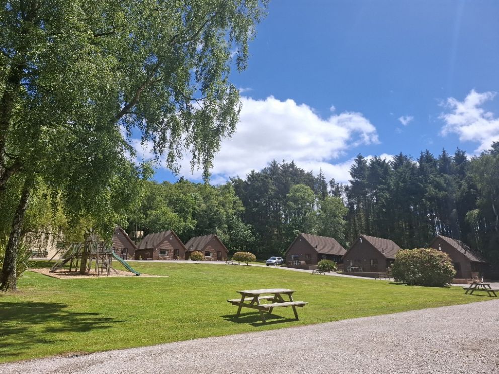 The grounds at Alpine Park Cottages, nr Exeter Devon